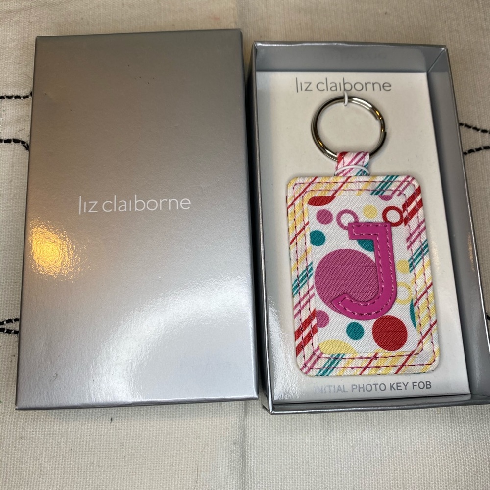 Liz claiborne initial photo key chain